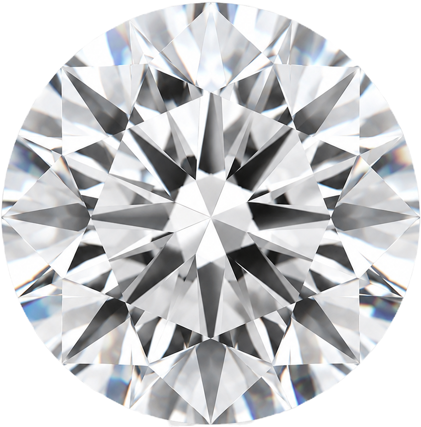 Round Brilliant diamond viewed from above
